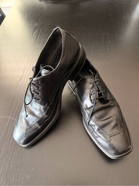 Rockport Black Leather Lace-Up Oxford Dress Shoes